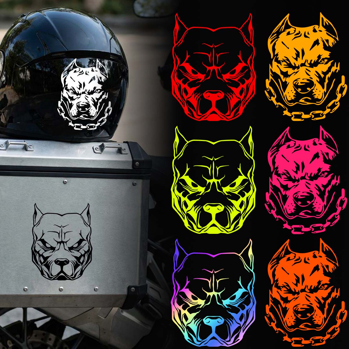 2PCS/SET Multicolor Pitbull Do - Motorcycle Gear For Dogs ulasan dan harga