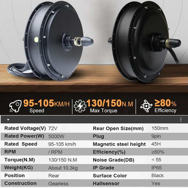 72V 5000W MTX39 EBike Motor Wh - Motorcycle Gear Hub ulasan dan harga