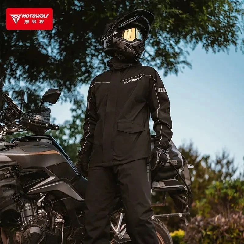 MOTOWOLF Motorcycl Riding Rain - Motorcycle Rain Suit ulasan dan harga