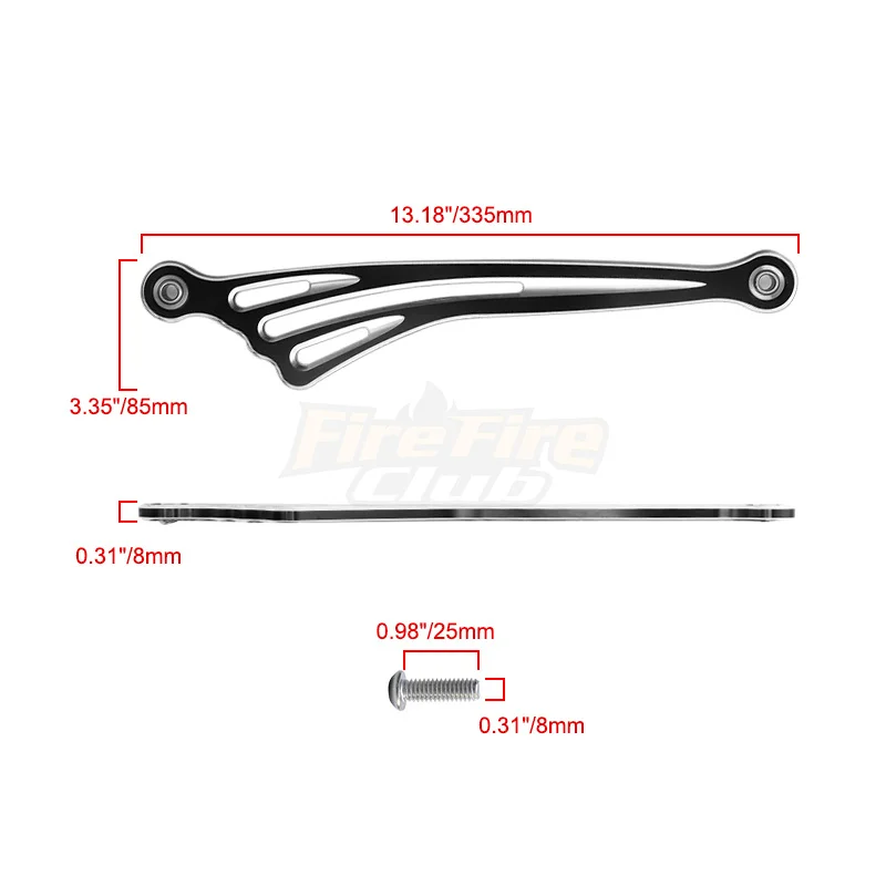 Black Motorcycle Wing CNC Gear - Motorcycle Gear Harley Davidson ulasan dan harga