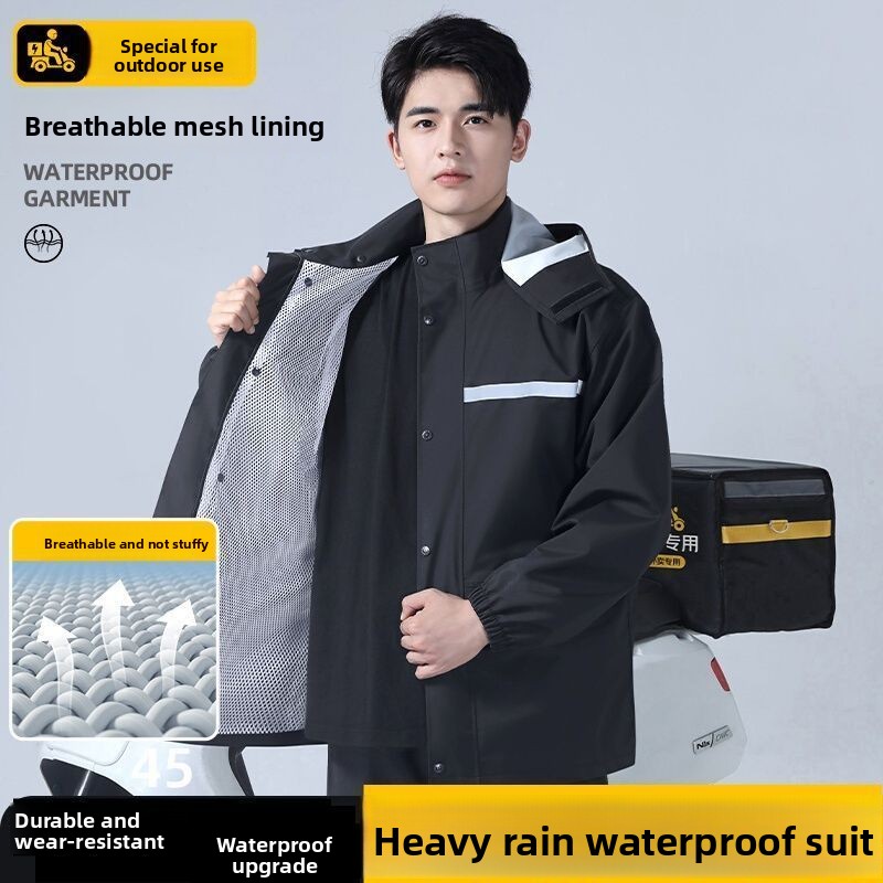 9XL Fat Man Reflective Waterpr - Motorcycle Rain Suit ulasan dan harga
