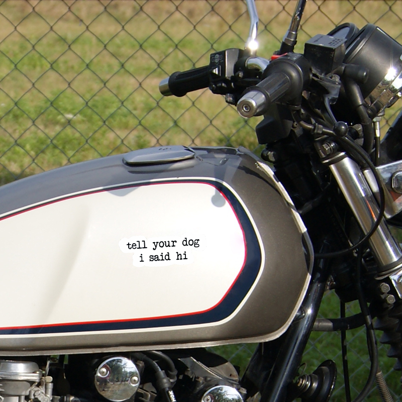 Creative text stickers tell yo - Motorcycle Gear For Dogs ulasan dan harga