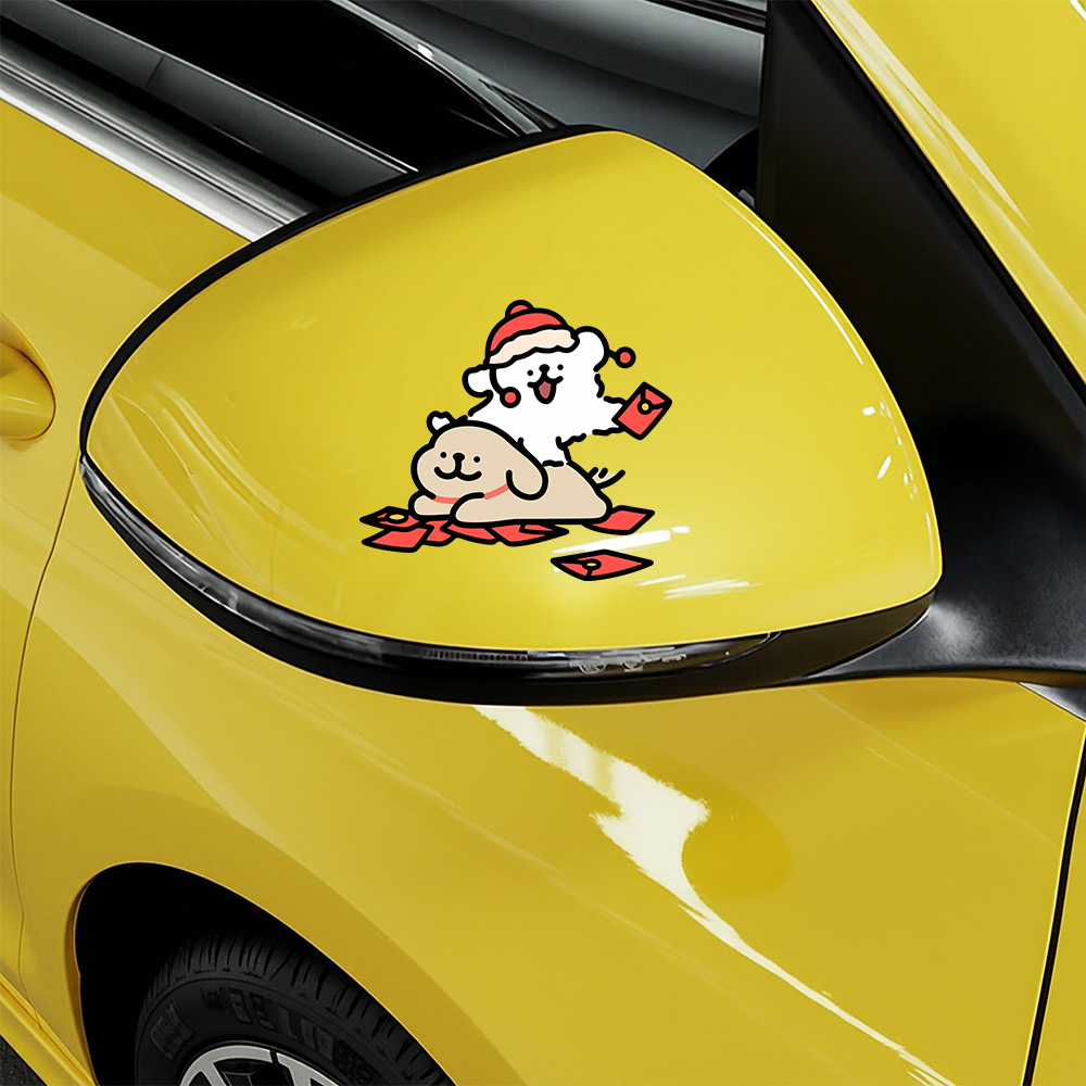 Cartoon Puppy Maltese Car Stic - Motorcycle Gear For Dogs ulasan dan harga