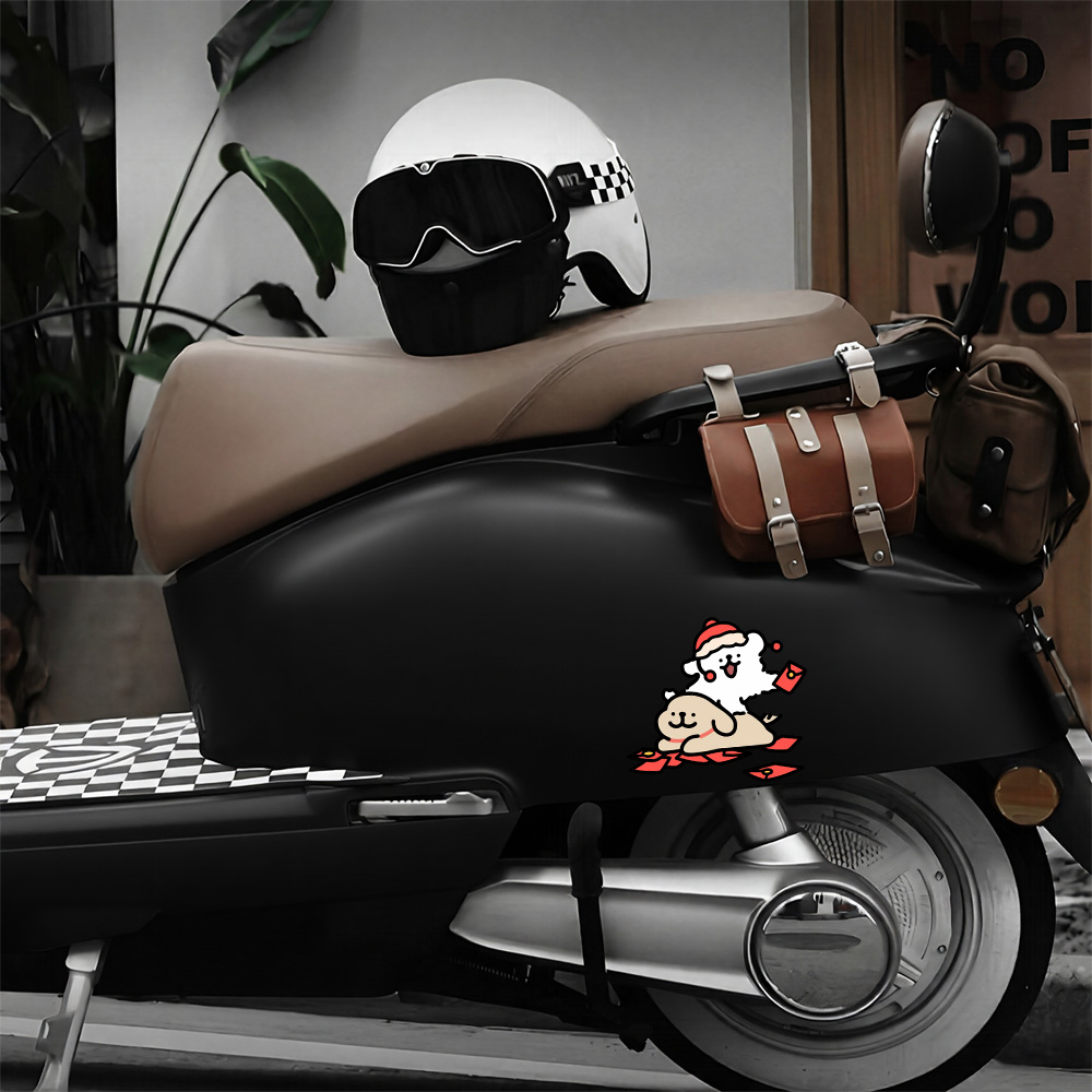 Cartoon Puppy Maltese Car Stic - Motorcycle Gear For Dogs ulasan dan harga