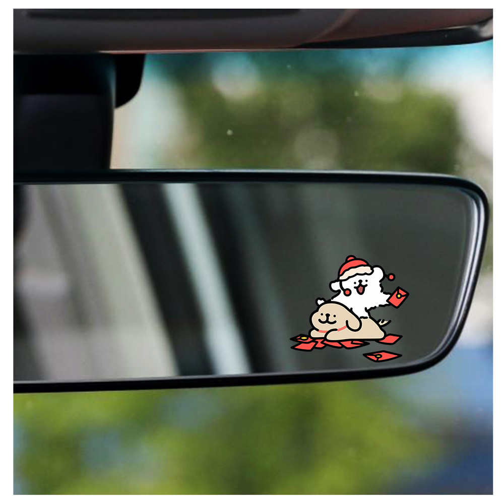 Cartoon Puppy Maltese Car Stic - Motorcycle Gear For Dogs ulasan dan harga