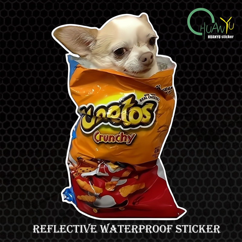 Cute puppy reflective sticker  - Motorcycle Gear Hub ulasan dan harga