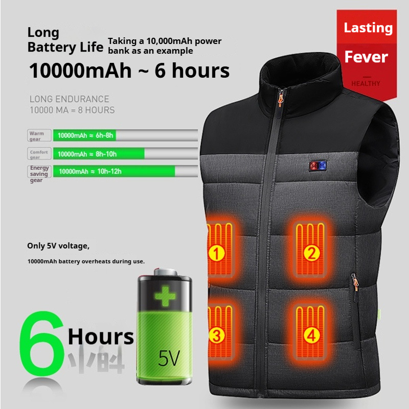 Heated Vest Unisex Charging He - Motorcycle Gear Zone ulasan dan harga