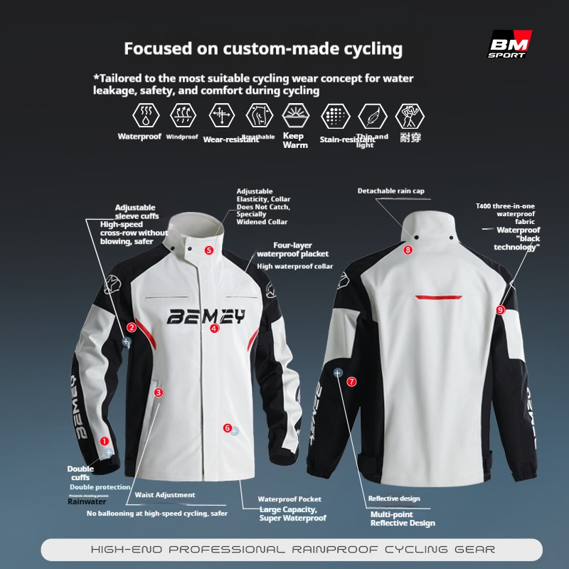 Motorcycle Raincoat for Men, T - Motorcycle Rain Suit ulasan dan harga