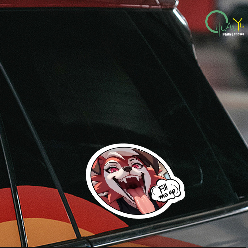 Car sticker fox dog head perso - Motorcycle Gear For Dogs ulasan dan harga