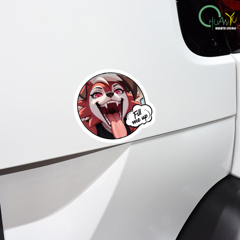 Car sticker fox dog head perso - Motorcycle Gear For Dogs ulasan dan harga