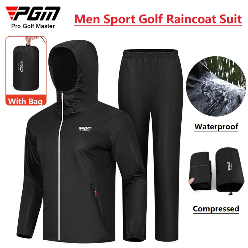Pgm Men Golf Raincoat Rain Pan - Motorcycle Rain Suit ulasan dan harga