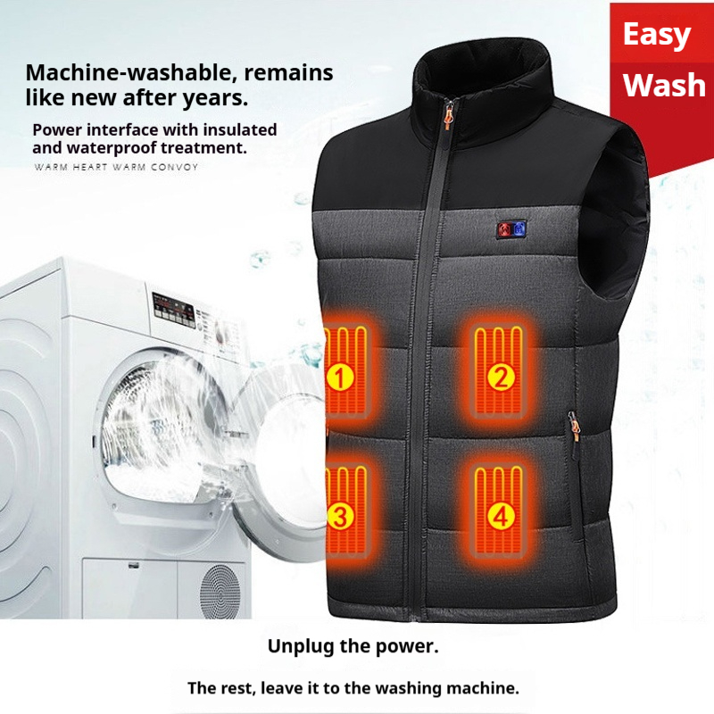 Heated Vest Unisex Charging He - Motorcycle Gear Zone ulasan dan harga