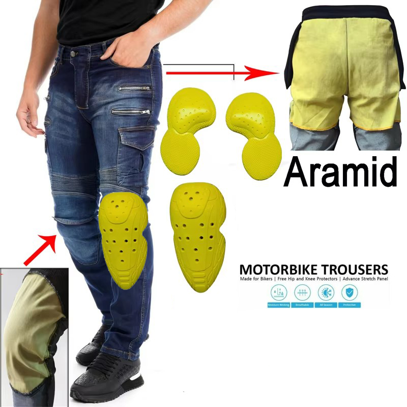 Aramid Motorcycle Pants Men Zi - Motorcycle Gear Blue ulasan dan harga
